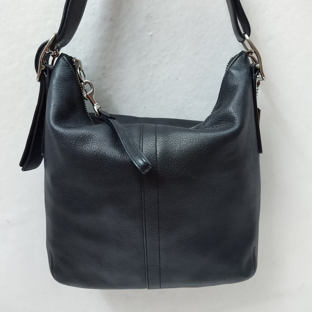Coach Black Leather Zipper Closure Crossbody Shoulder Bag - Vintage - Picture 15 of 16